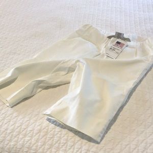 White Cotton Bermuda Stretch Shorts
